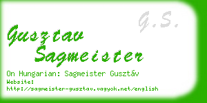 gusztav sagmeister business card