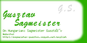 gusztav sagmeister business card